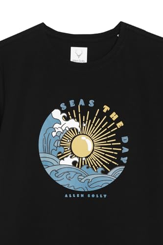 Allen Solly Boy's Regular Fit T-Shirt (ABKCCRGF936190_Black