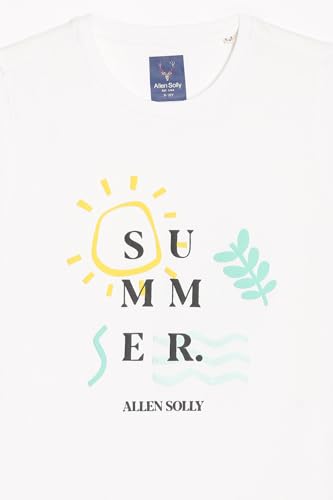 Allen Solly Boy's Regular Fit T-Shirt (ABKCCRGFK95382_White