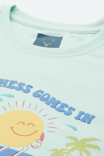 Allen Solly Boy's Regular Fit T-Shirt (ABKCCRGF027440_Green