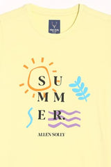 Boys Yellow Regular Fit Graphic Print Crew Neck T-Shirt