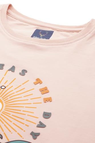 Allen Solly Boy's Regular Fit T-Shirt (ABKCCRGFB61186_Pink
