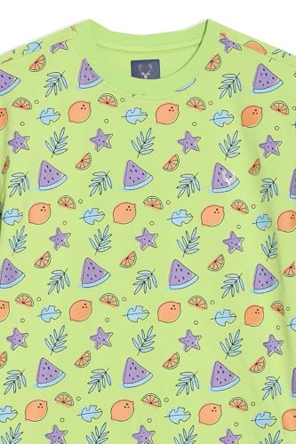 Allen Solly Boy's Regular Fit T-Shirt (ABKCCRGFI15868_Green