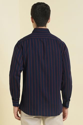 Allen Solly Men's Slim Fit Shirt (ASSFQSPPP17370_Navy