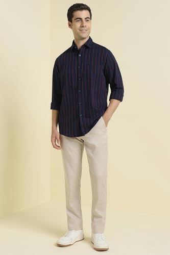 Allen Solly Men's Slim Fit Shirt (ASSFQSPPP17370_Navy