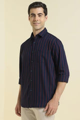 Allen Solly Men's Slim Fit Shirt (ASSFQSPPP17370_Navy