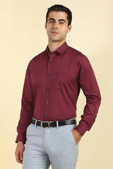 Allen Solly Men's Slim Fit Shirt (ASSFQSPP143253_Maroon