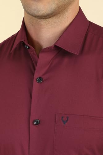 Allen Solly Men's Slim Fit Shirt (ASSFQSPP143253_Maroon