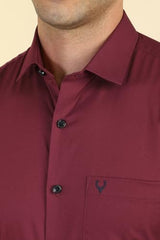 Allen Solly Men's Slim Fit Shirt (ASSFQSPP143253_Maroon