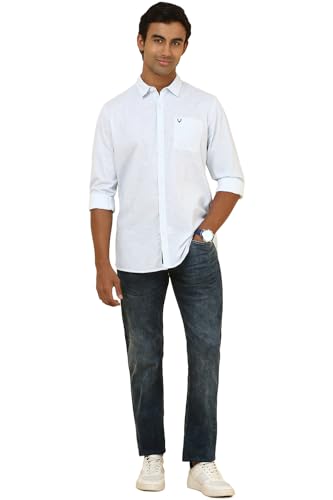 Allen Solly Men's Regular Fit Shirt (ALSFACUF045359_Light Blue