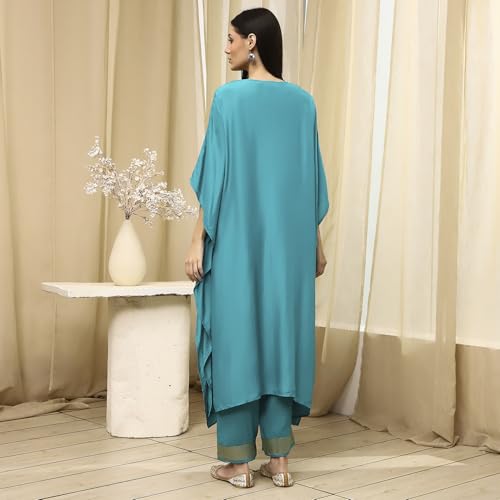 Biba Women Teal Blue Dyed Co-ord Set