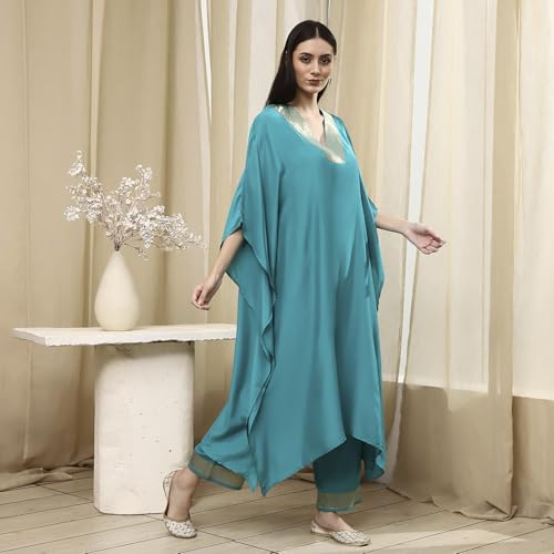 Biba Women Teal Blue Dyed Co-ord Set