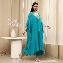 Biba Women Teal Blue Dyed Co-ord Set