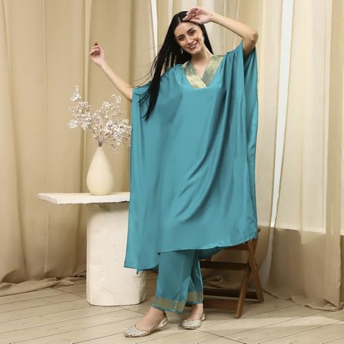 Biba Women Teal Blue Dyed Co-ord Set