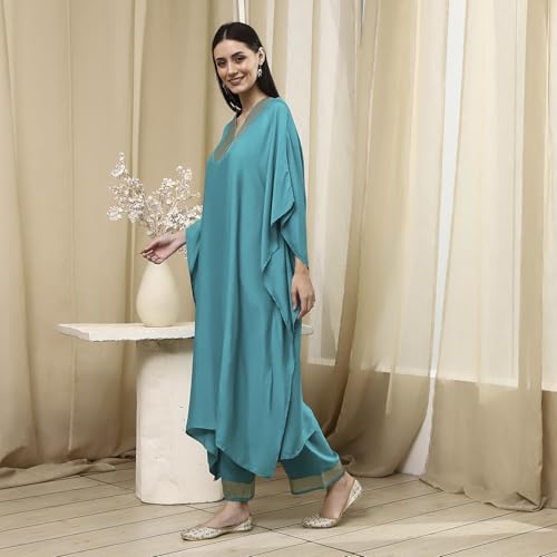 Biba Women Teal Blue Dyed Co-ord Set