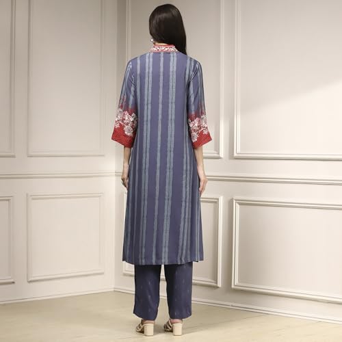 Biba Women's Rayon Kurta Bottom Dupatta