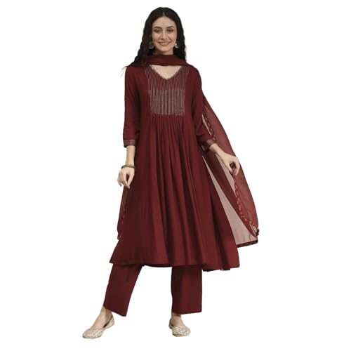 Biba Women's Rayon Kurta Set