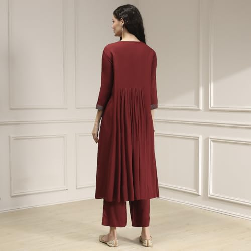 Biba Women's Rayon Kurta Set