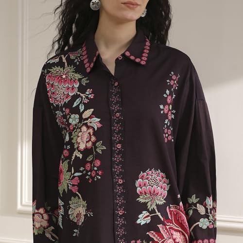 Biba Women's Cotton Printed Straight Top