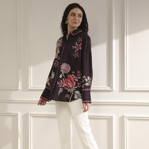 Biba Women's Cotton Printed Straight Top