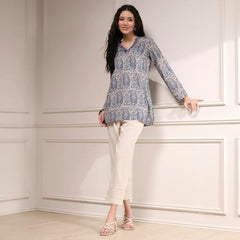 Biba Women's Polyester Printed Straight Kurta