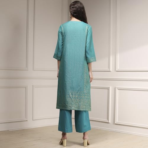 Biba Women's Cotton Blend Kurta Bottom Dupatta