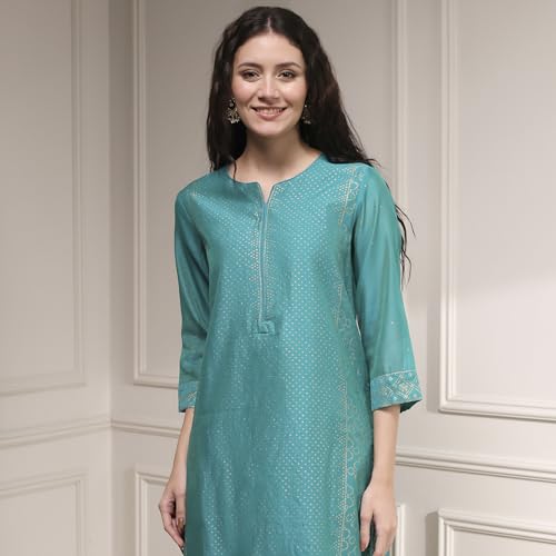 Biba Women's Cotton Blend Kurta Bottom Dupatta