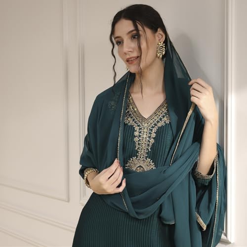 Biba Women's Polyester Kurta Set