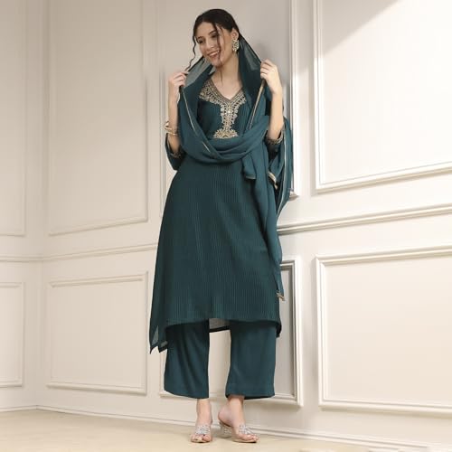 Biba Women's Polyester Kurta Set