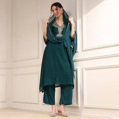 Biba Women's Polyester Kurta Set