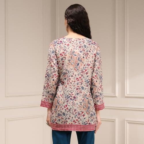 Biba Women's Polyester Printed Straight Kurti