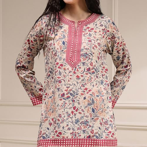 Biba Women's Polyester Printed Straight Kurti