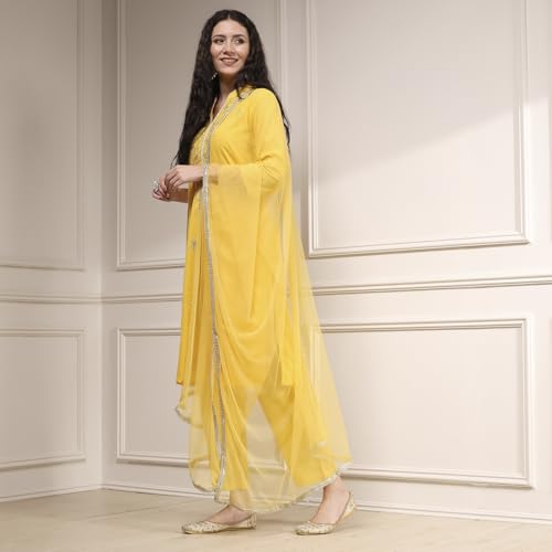 Biba Women's Cotton Kurta Bottom Dupatta