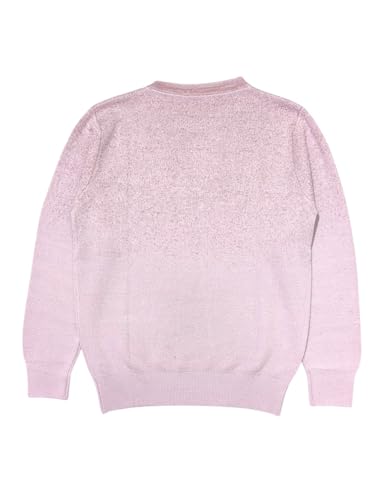 Gini and Jony Girls Mauve Pink Glitter Print Acrylic Full Sleeves Sweater 4-5 Years