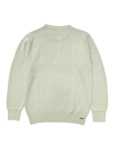 Gini and Jony Girls Mint Green Glitter Print Acrylic Full Sleeves Sweater 9-10 Years