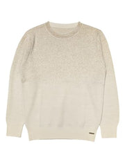 Gini and Jony Girls Cream Glitter Print Acrylic Full Sleeves Sweater 4-5 Years