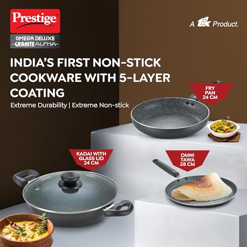 Prestige Household Nonstick Set Granite Alpha Bhk 3 Pcs Set