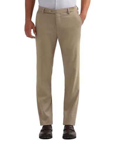 Arrow Men's Textured Dobby Trousers (ARAKTR2122_Dark Khaki_36)