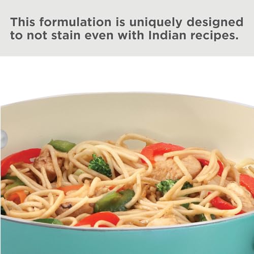 Hawkins 2 Litre Cook n Serve Casserole, Aqua Casserole with Glass Lid, Aqua Blue (IUC20G)