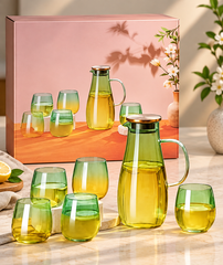 Lyte Club Luxury Glass Water Jug Set | 1 Jug + 6 Glasses