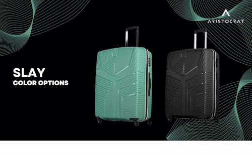 VIP Aristocrat Slay 55, 66 & 75  Polyproplyene Hard-Sided 4 Wheels Spinner Luggage Set of 3 Trolley Bags for Travel with Combination Lock| 5 Years Warranty