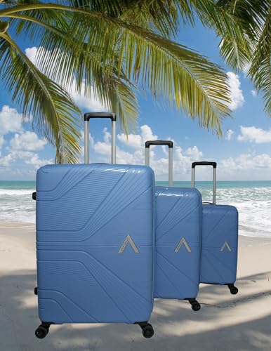 VIP Aristocrat 4 pcs 55, 66 & 76  Hard Polypropylene Wheels Luggage Set of 3 Trolley and 52  Duffle with Elegent Color,Pattern,Xtra Strong Zipper,7 Years International Warranty