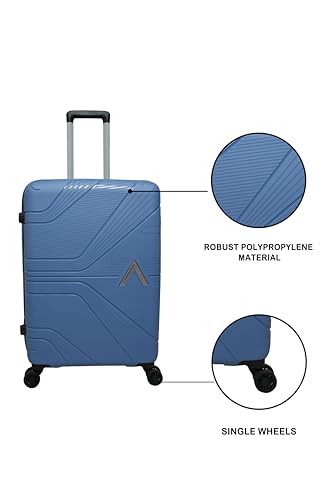 VIP Aristocrat 4 pcs 55, 66 & 76  Hard Polypropylene Wheels Luggage Set of 3 Trolley and 52  Duffle with Elegent Color,Pattern,Xtra Strong Zipper,7 Years International Warranty