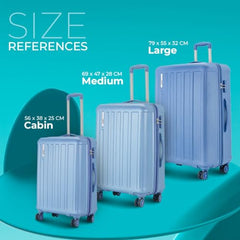 Safari Linea Wheels 69  Medium Check-in Trolley Bag Hard Case Polycarbonate 360 Degree Wheeling System Luggage, Trolley Bags for Travel, Suitcase for Travel, Pearl Blue