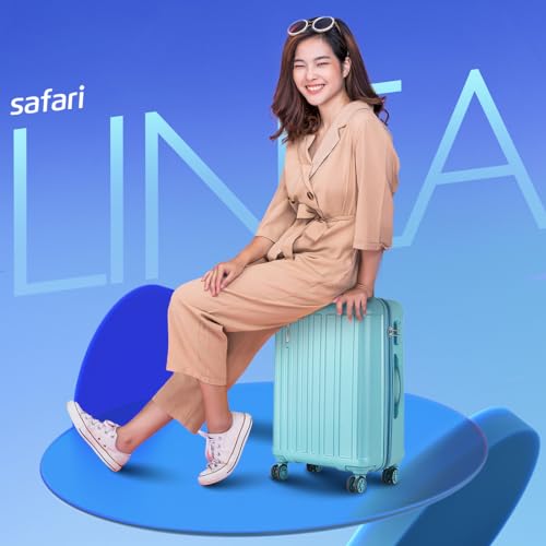 Safari Linea Wheels 56  Small Cabin Trolley Bag Hard Case Polycarbonate 360 Degree Wheeling System Luggage, Trolley Bags For Travel, Speed_Wheel Suitcase For Travel, Spearmint