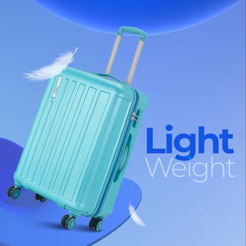 Safari Linea Wheels 56  Small Cabin Trolley Bag Hard Case Polycarbonate 360 Degree Wheeling System Luggage, Trolley Bags for Travel, Speed_Wheel Suitcase for Travel, Spearmint