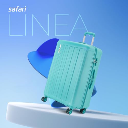 Safari Linea Wheels 56  Small Cabin Trolley Bag Hard Case Polycarbonate 360 Degree Wheeling System Luggage, Trolley Bags for Travel, Speed_Wheel Suitcase for Travel, Spearmint