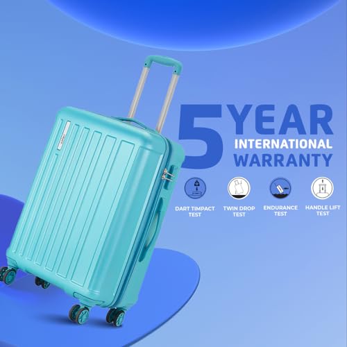 Safari Linea Wheels s Large Check-In Trolley Bag Hard Case Polycarbonate 360 Degree Wheeling System Luggage, Trolley Bags For Travel, Speed_Wheel Suitcase For Travel, Spearmint