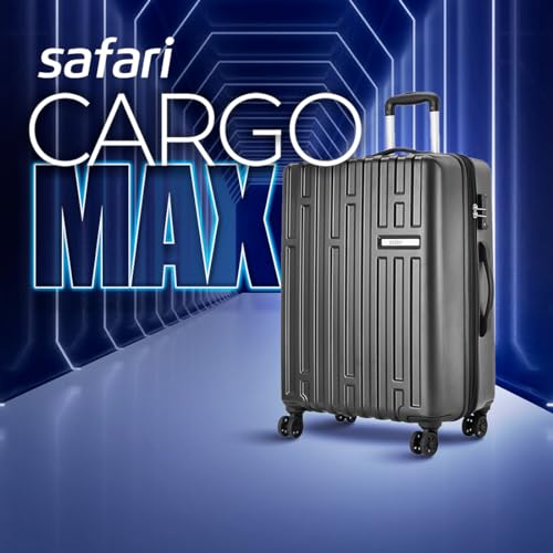 Safari Cargomax TSA Lock, securi Antitheft zipper, Expander, Wheels 71  Medium Check-in Trolley Bag Hard Case Polycarbonate 360 Degree Wheeling System, Expandable Luggage, Trolley Bags, Gunmetal