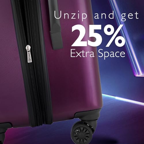 Safari Cargomax Tsa Lock, Securi Antitheft Zipper, Expander, Wheels Small Cabin Speed_Wheel Trolley Bag Hard Case Polycarbonate 360 Degree Wheeling System, Expandable Luggage, Magenta Purple