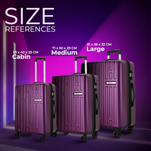 Safari Cargomax Tsa Lock, Securi Antitheft Zipper, Expander, Wheels Small Cabin Speed_Wheel Trolley Bag Hard Case Polycarbonate 360 Degree Wheeling System, Expandable Luggage, Magenta Purple